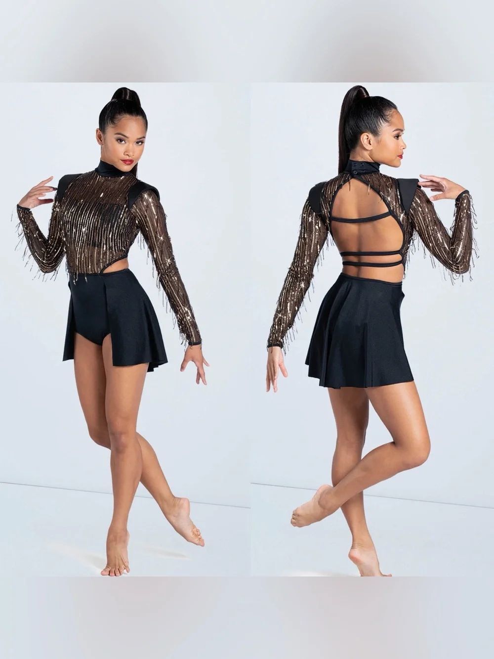 Weissman elite dance costume gold Kill The Lights NV13199 jazz contemporary SA